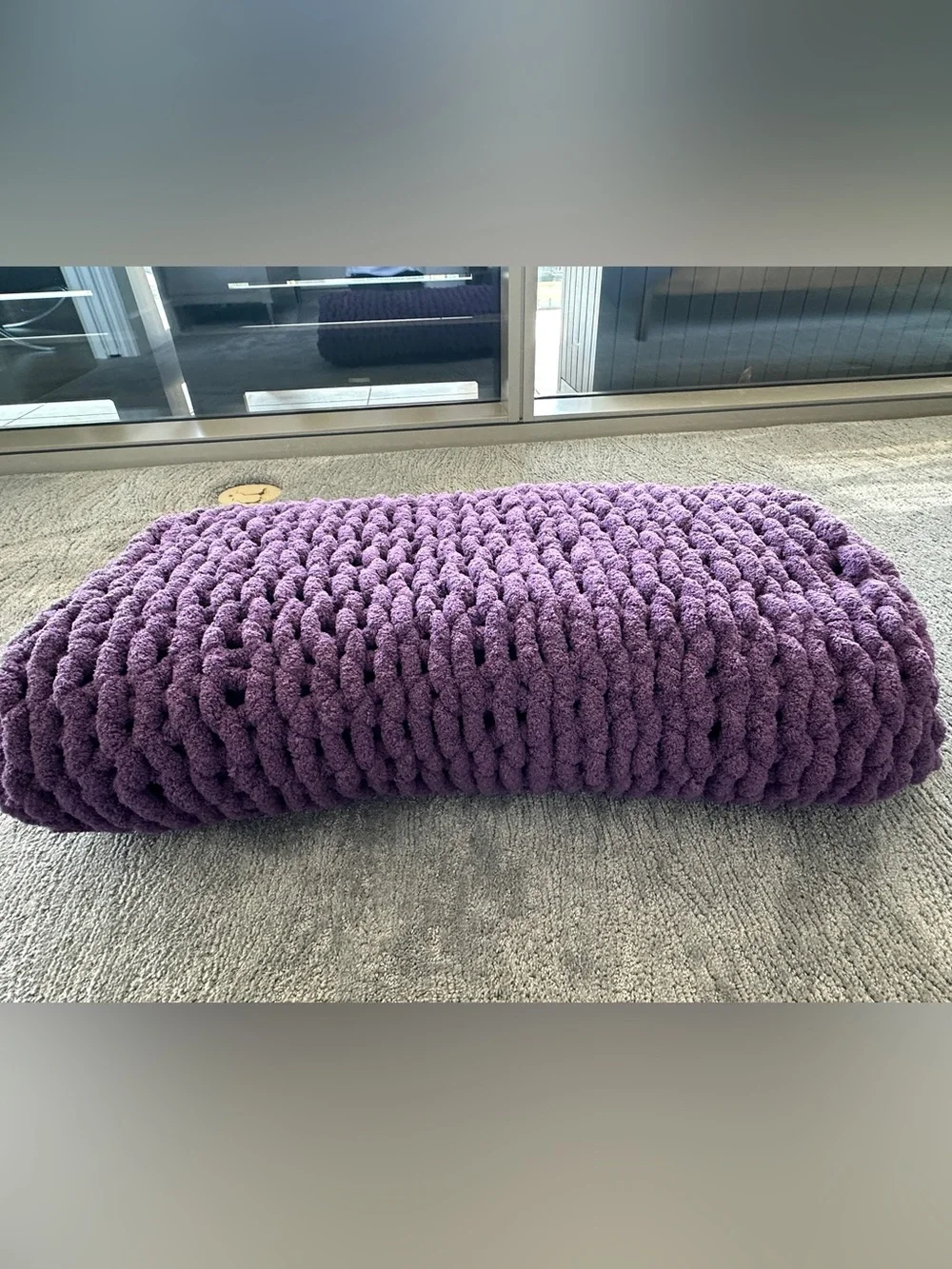 Chunky Knit Throw Blanket - 60”x80” - Like New